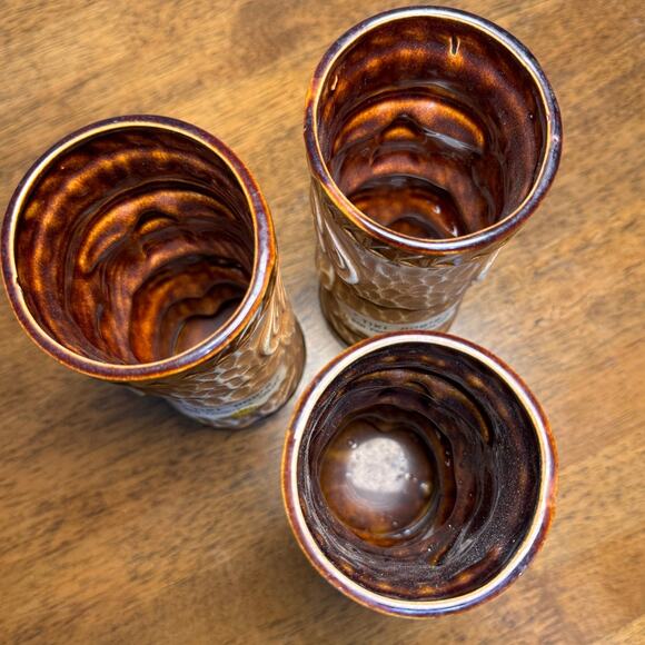 3 Tiki Bob's San Francisco Peanut Lined Face Made In Japan Super Rare - Picture 4 of 6